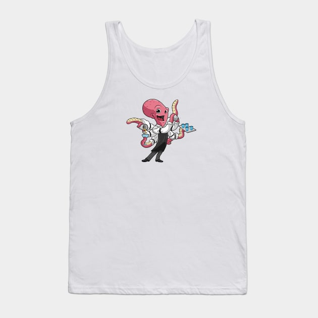 Bartender Barkeeper Octopus Squid Funny Gift Tank Top by bigD